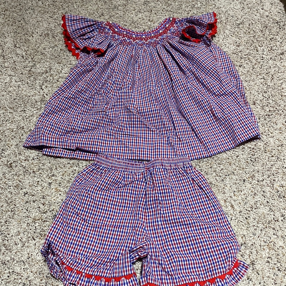Red, White, and blue outfit. Worn for the 4th of July